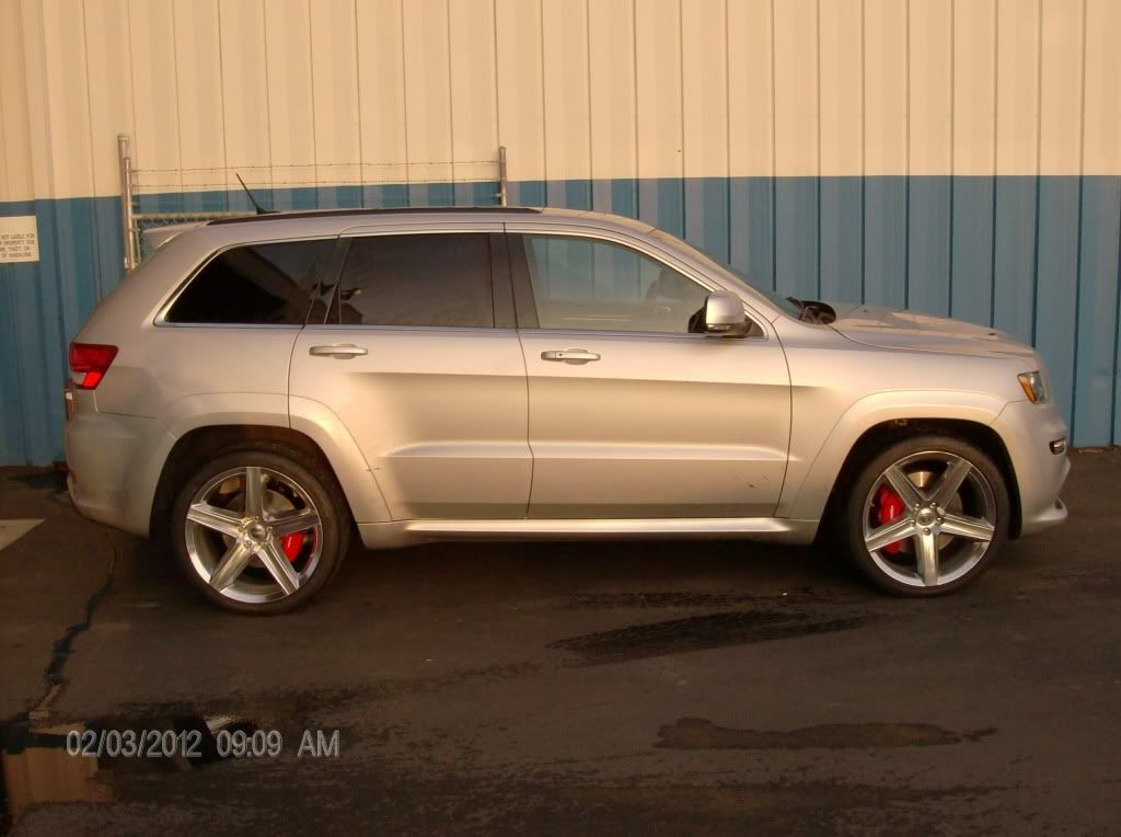 brushed aluminum all 4 22X10 WK1 rep wheels installed no ...