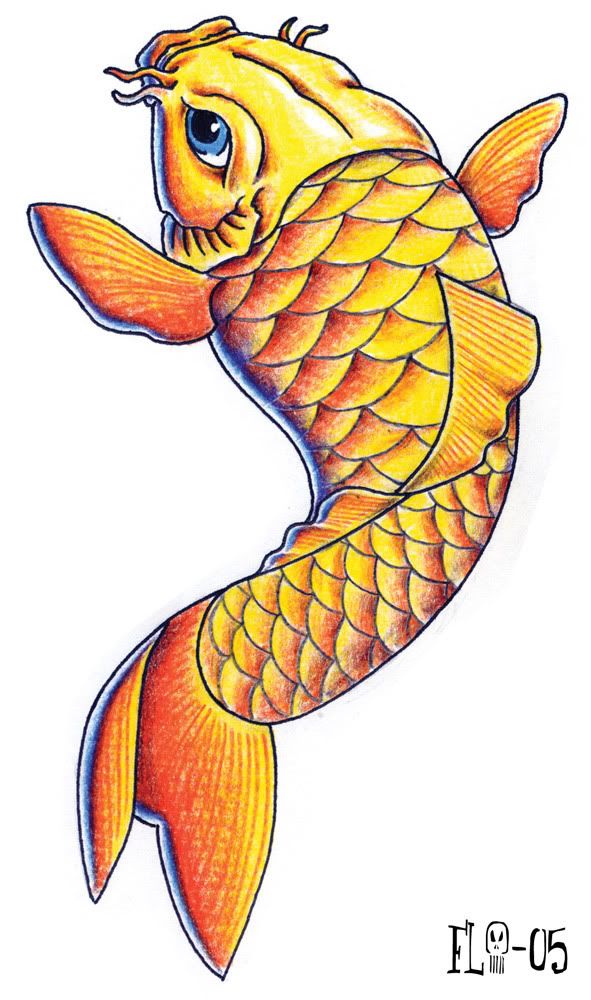coy fish tattoos. cool fish tattoos