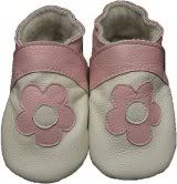 Flowers ~ Lined Leather Soft Shoes