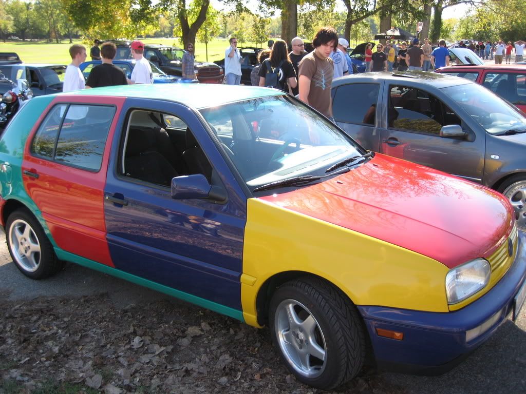 multi colored vw