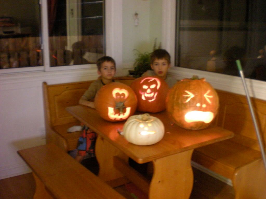 the boys with the pumpkins
