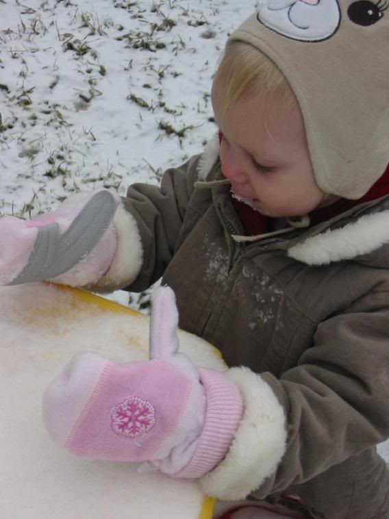 eating snow