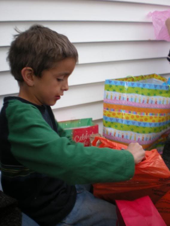 unwrapping presents