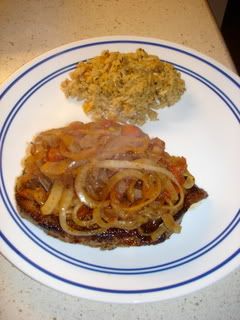 Steak with Onion-Tomato Relish