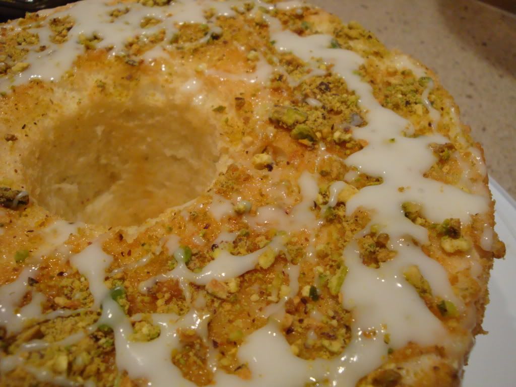 Lime-Pistachio Angel Food Cake
