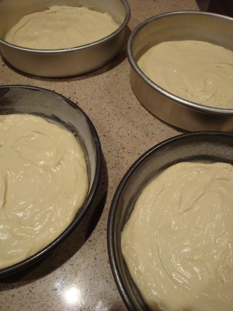 Yellow Cakes Before Baking