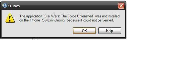 Không cài được ứng dụng từ itune