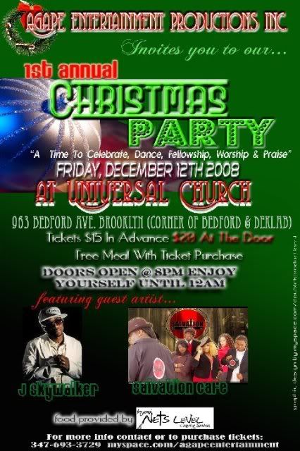 christmas party flyer tableau