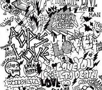 Graffiti on White Love Graffiti Image   Black And White Love Graffiti Graphic Code