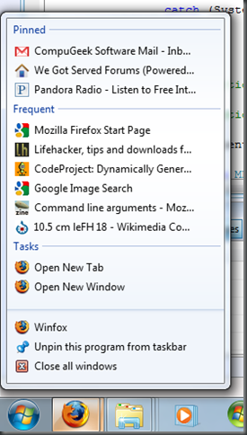 How to Get Firefox Jumplists in Windows 7 Taskbar