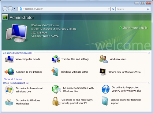 Getting Started With Windows Vista