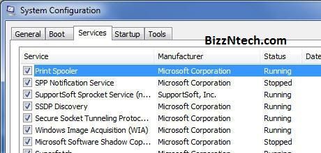 Method 2: Click on the start button and type 'msconfig.exe' without quotes and hit enter. Under the services tab, search for 'Print Spooler' and stop it.