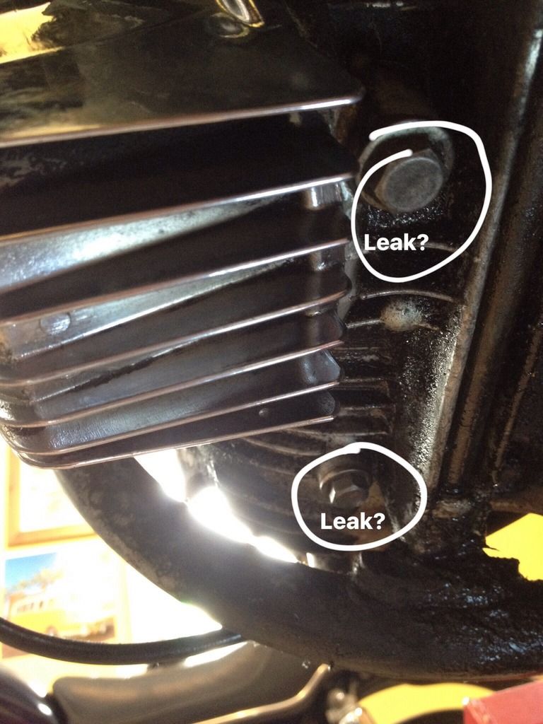 Oil leak under engine engine not running