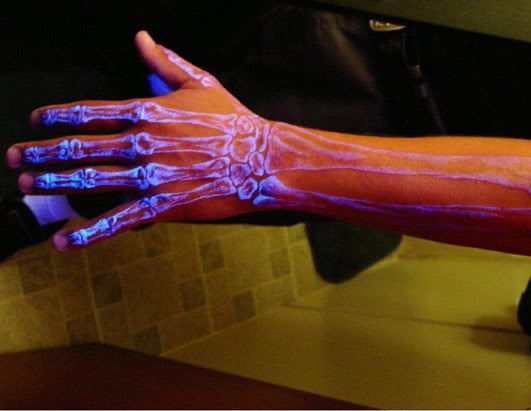 He was totally into having blacklight ink. So we went ahead with it.