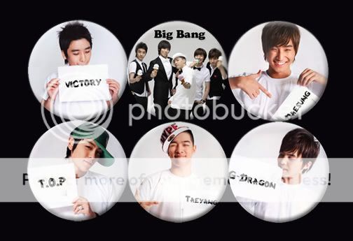 Big Bang Bigbang Korean Boy Band Music #1 Collection Buttons Pins 