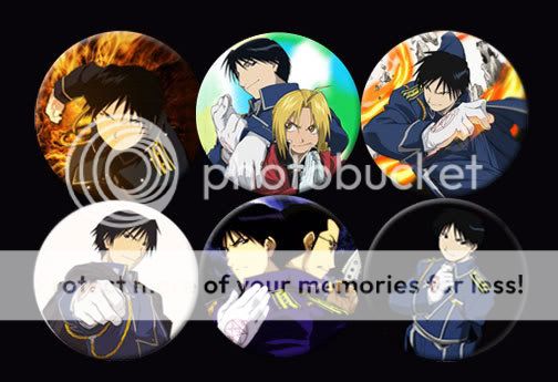 Fullmetal Alchemist Roy Collection Buttons Pins Badges  