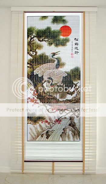 Wall Scroll Grus and Sun #1 Asian Beautiful Picture  