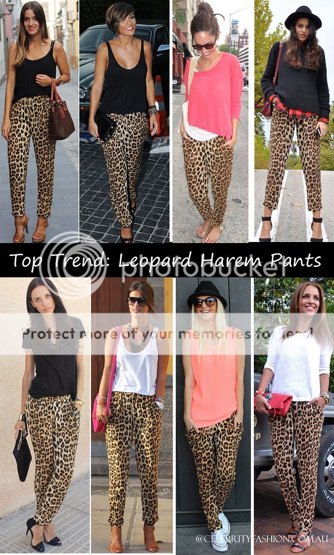 ph12 Celebrity Style Casual Loose Fit Leopard Print Harem Pants ...