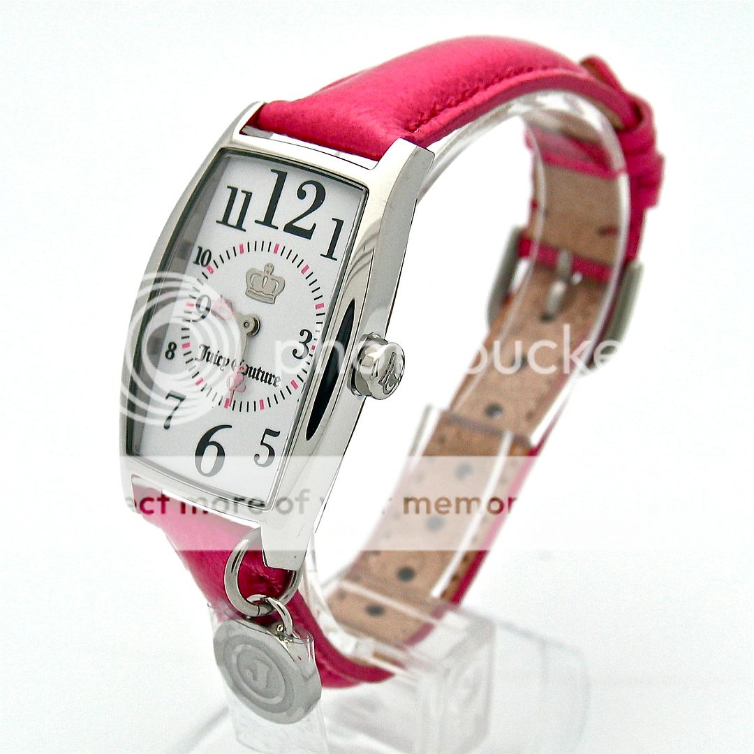 Auth Juicy Couture Twiggy Pink Patent Leather Ladies Charm Watch