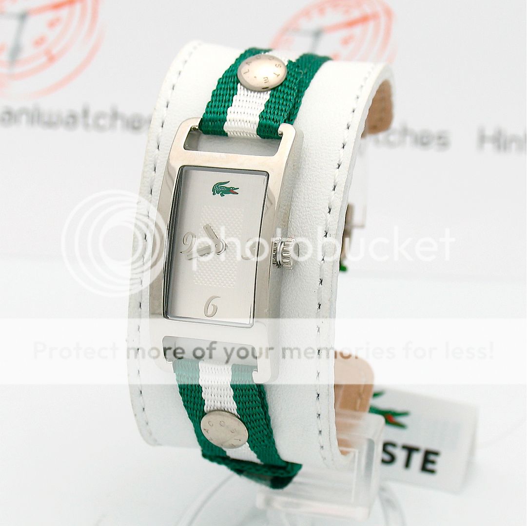 Lacoste Inspiration Green Stripe / Brown Interchangeable Strap Watch