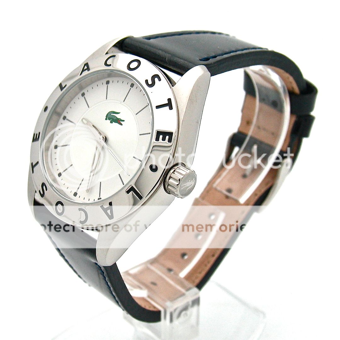 Authentic Lacoste Biarritz Black Patent Leather Band Ladies Watch