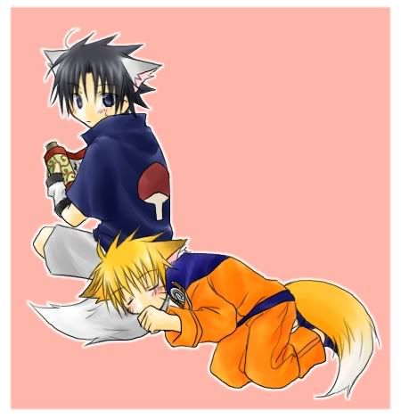 Naruto and Sasuke Neko Pictures, Images and Photos